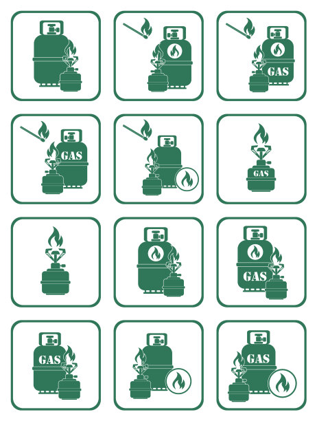 露营炉和煤气瓶图标图片下载