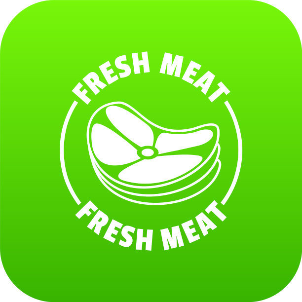 鲜肉图标绿色图片下载