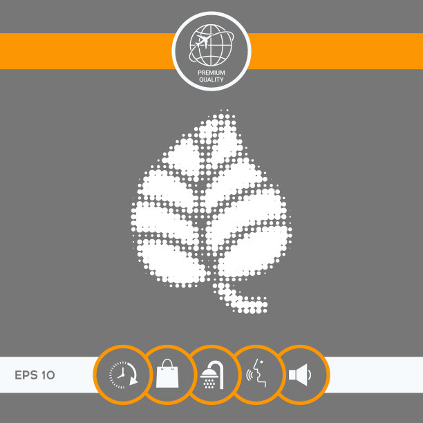 叶符号-半色调标志图片下载