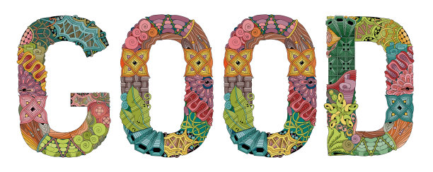 字好装饰缠结物图片下载