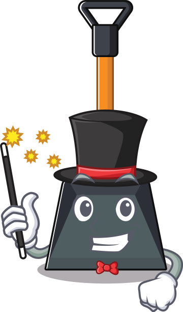 一幅画铲雪表演作为魔术师图片下载