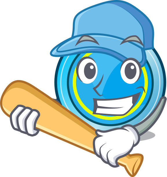 玩棒球飞盘的形状像吉祥物图片下载