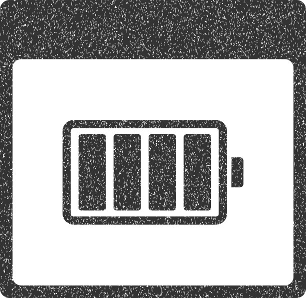 颗粒纹理电池日历页图标图片下载