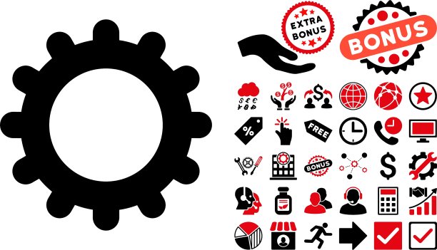 齿轮扁平风格图标图片下载
