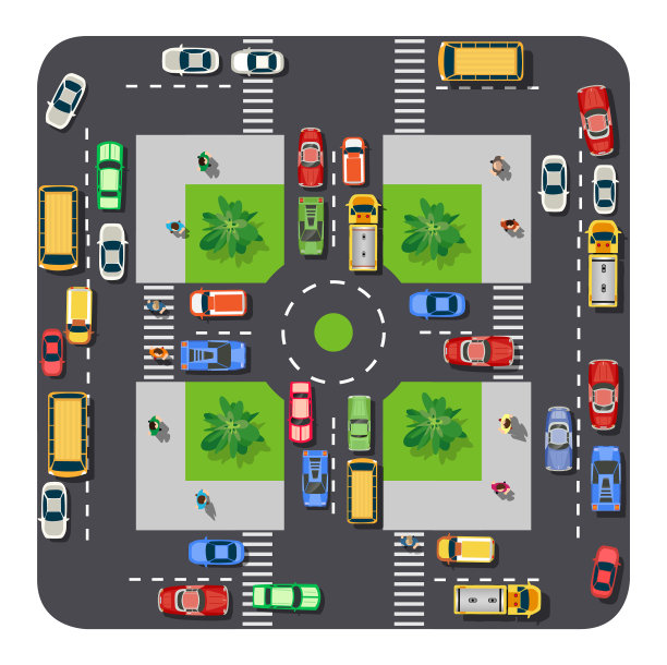 俯视图的城市地图图片下载