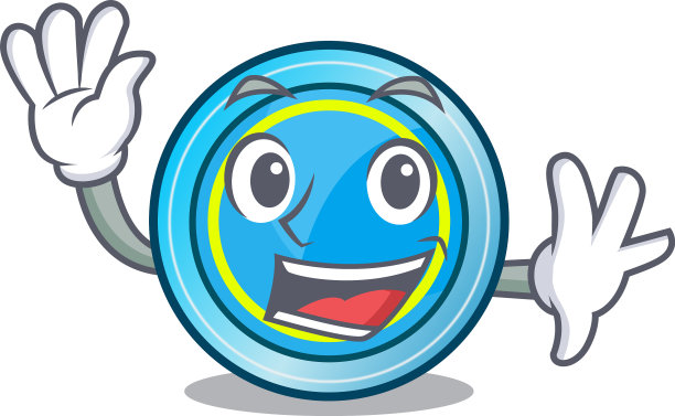 舞动的飞盘孤立在卡通中图片下载