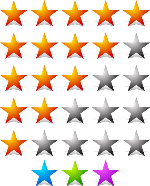 时尚星级评定模板图片下载