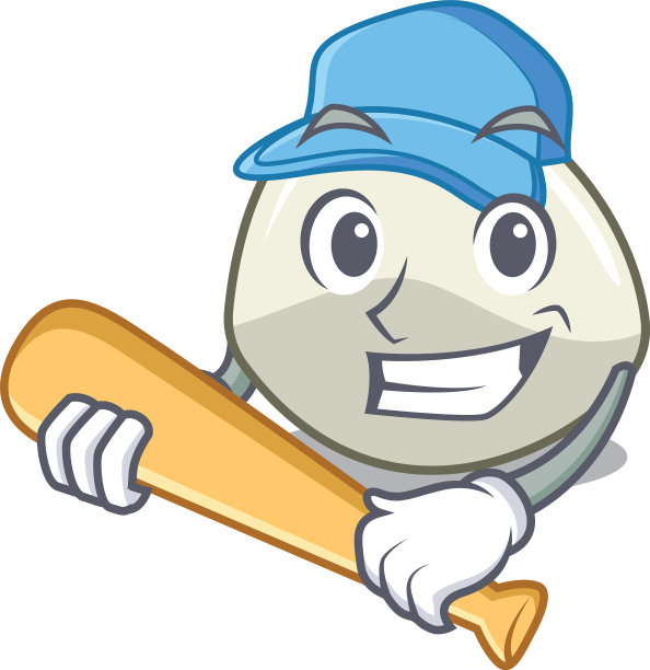 玩棒球的卡通人物自制图片下载
