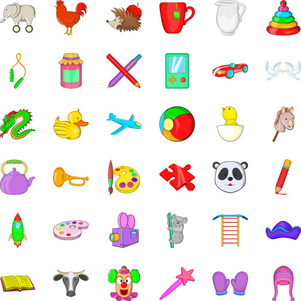 操场图标设置卡通风格图片下载