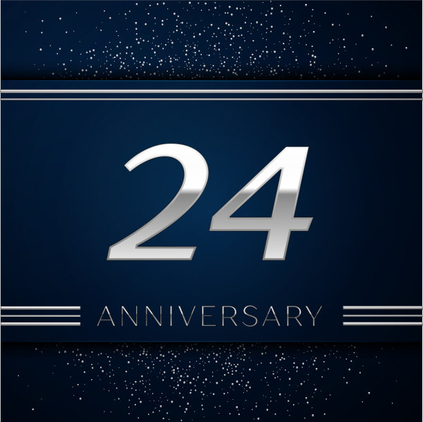 二十四周年庆祝标志图片下载