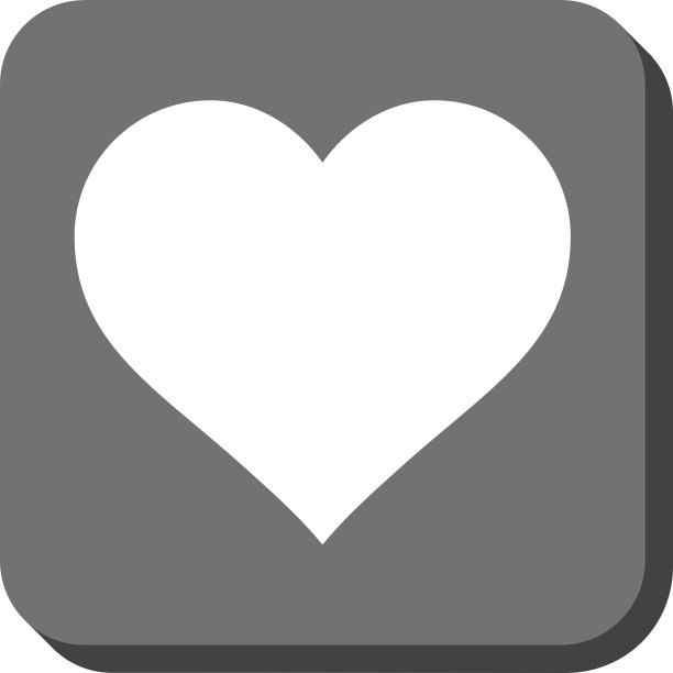 爱心圆角方形图标图片下载