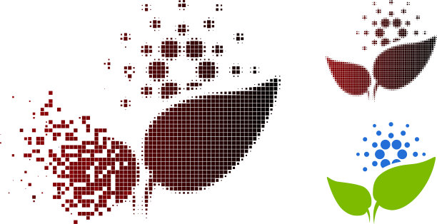 撕碎像素半色调卡达诺启动萌芽图片下载