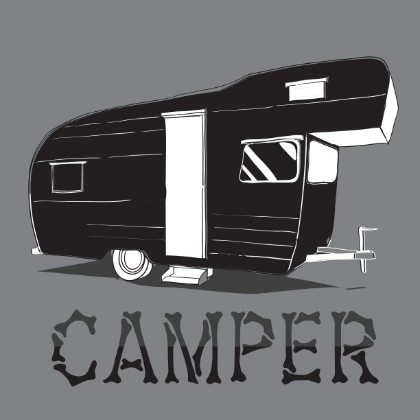 孤立手绘涂鸦露营者图片下载