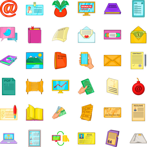 老板图标设置卡通风格图片下载