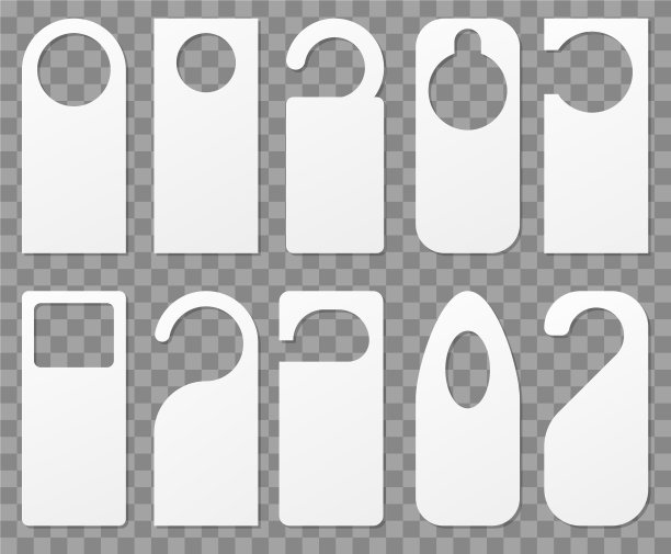 逼真的3d详细的酒店房间衣架设置图片下载