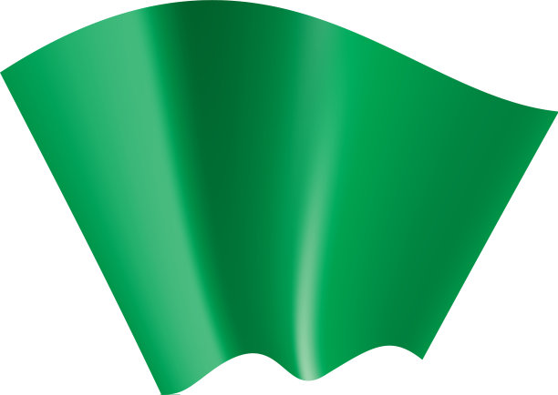 在白底上挥舞着绿旗图片下载