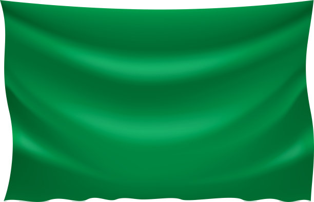 在白底上挥舞着绿旗图片下载
