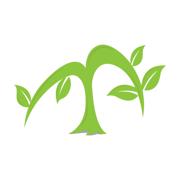 M字母生态自然元素图标图片下载