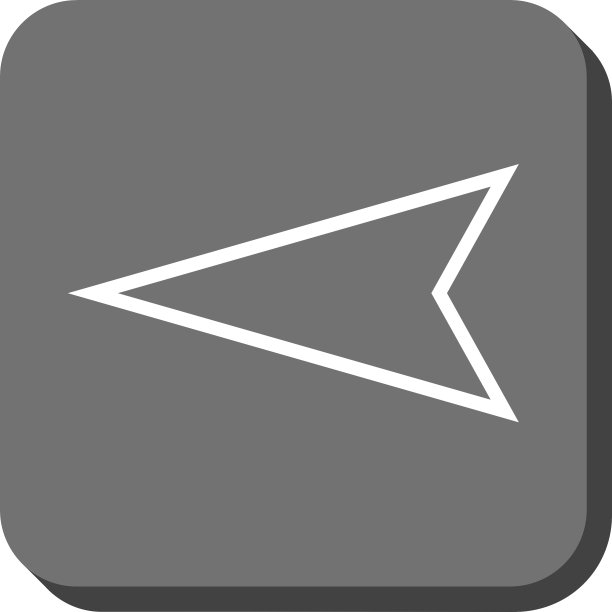 指针左圆角方形图标图片下载