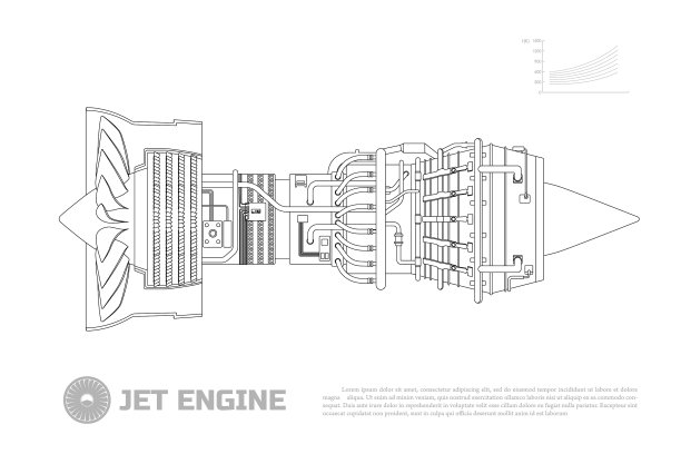 飞机的喷气发动机飞机的一部分图片下载