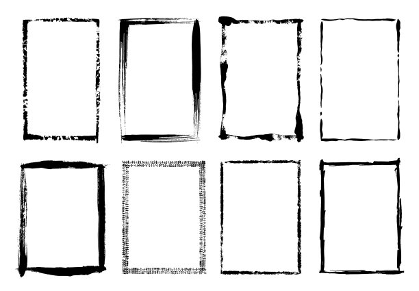 日本笔触框架图片下载