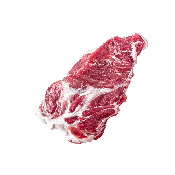白底生牛排，猪肉，孤立图片下载