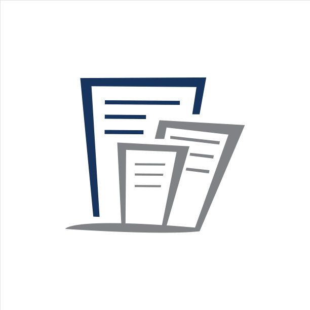 堆叠的纸张logo文具图片下载