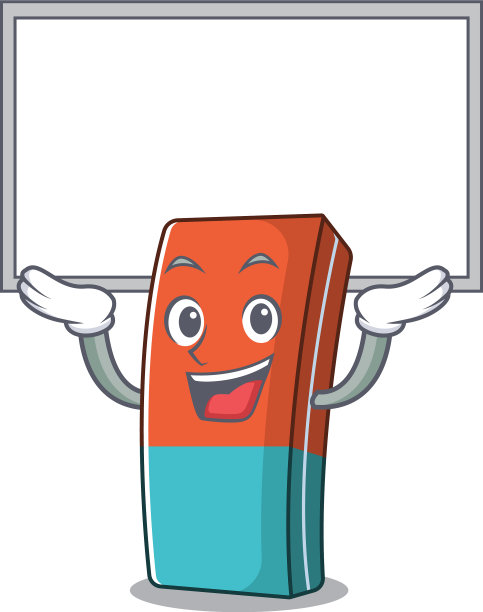 一个吉祥物图片橡皮举起了板子图片下载