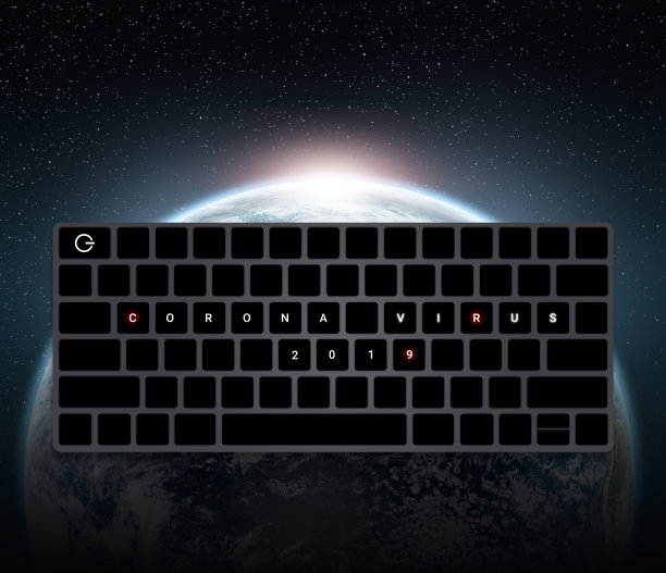 蓝色地球上的冠状病毒图片下载