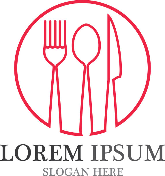 叉子和勺子标志餐厅图片下载