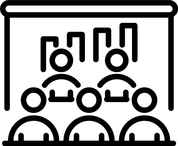 商务会议图标轮廓样式图片下载