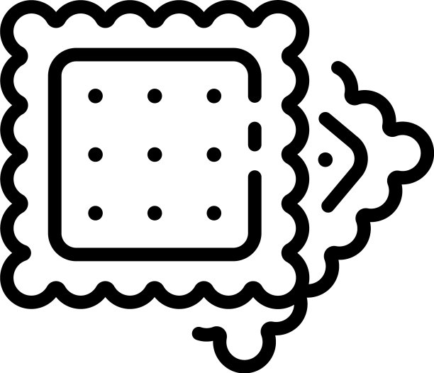 方形cookie图标轮廓样式图片下载