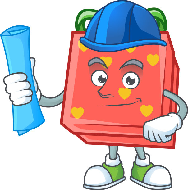 优雅的建筑师爱礼物红色有蓝图图片下载