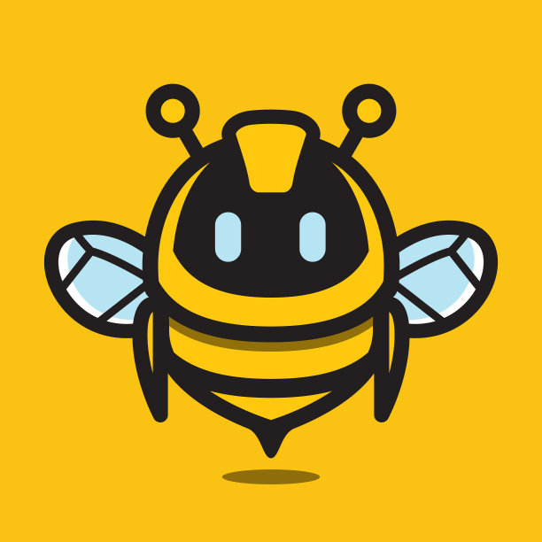 蜜蜂可爱的机器人机器人技术人物吉祥物图片下载