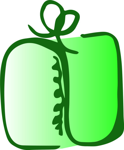 礼物图标上的白色背景图片下载