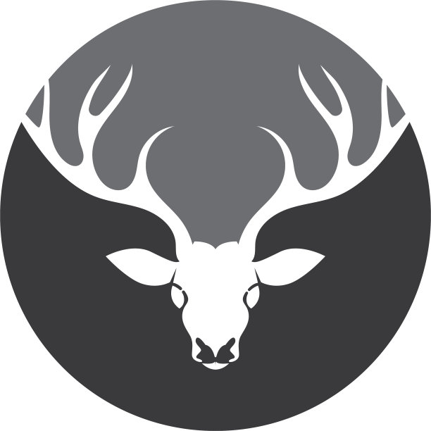 鹿角插图标志图片下载