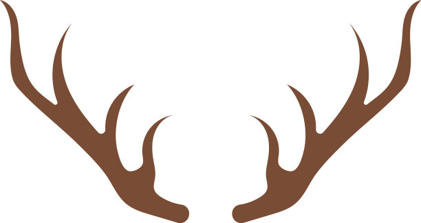 鹿角插图标志图片下载