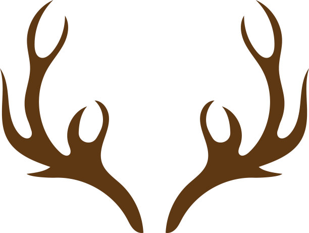 鹿角插图标志图片下载