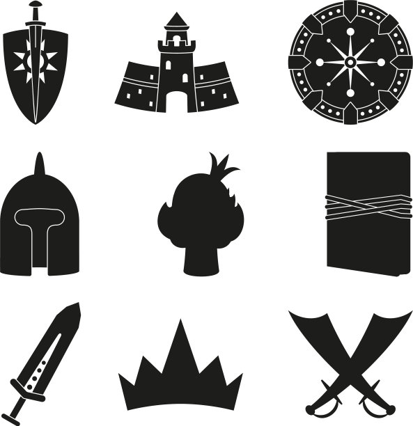 9个黑白幻想元素图片下载