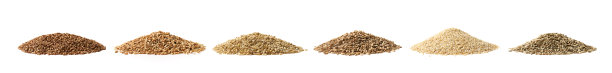 谷物，荞麦，薏米，玉米，白色背景图片下载