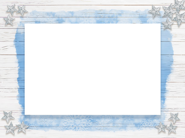 星星和雪花在板上，地板，木甲板背景图片下载