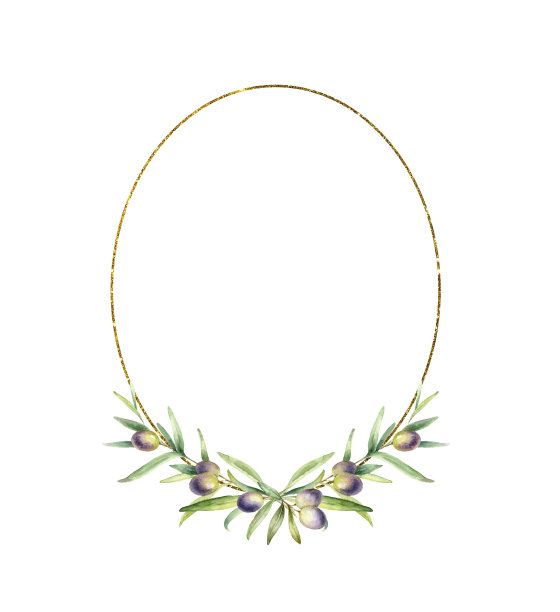 橄榄枝花环。素材图片