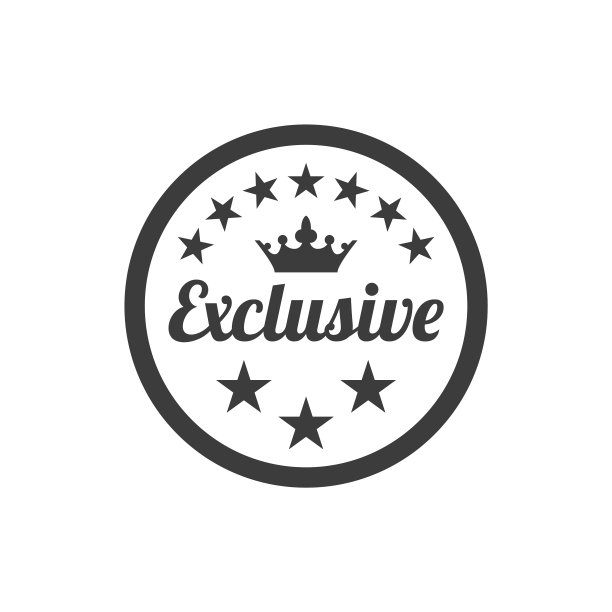 白色背景上的独家质量标签图片下载