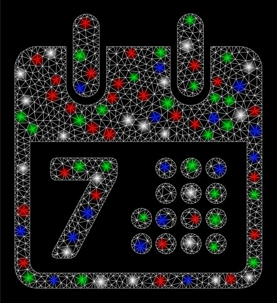 亮网线框日历日页用图片下载