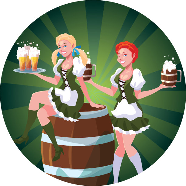 女人手里拿着啤酒杯图片下载