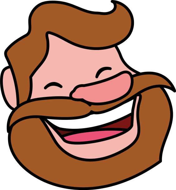 头在白色的背景微笑图片下载