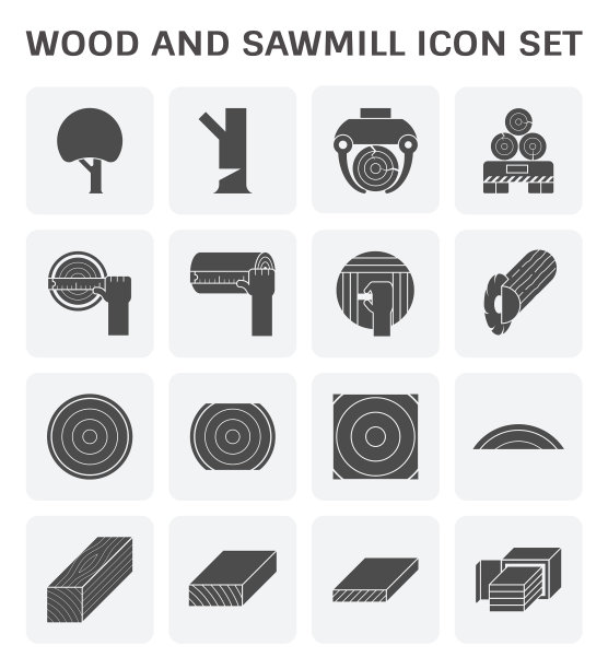 木头锯木厂图标图片下载