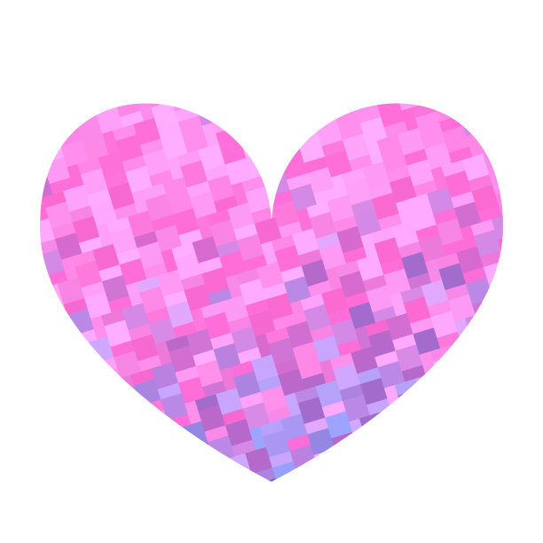 几何结构的心图片下载