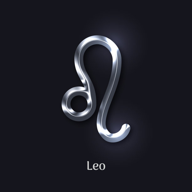 银色金属星座的狮子座图片下载