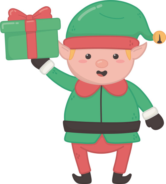 助手拿着礼盒装饰圣诞快乐图片下载